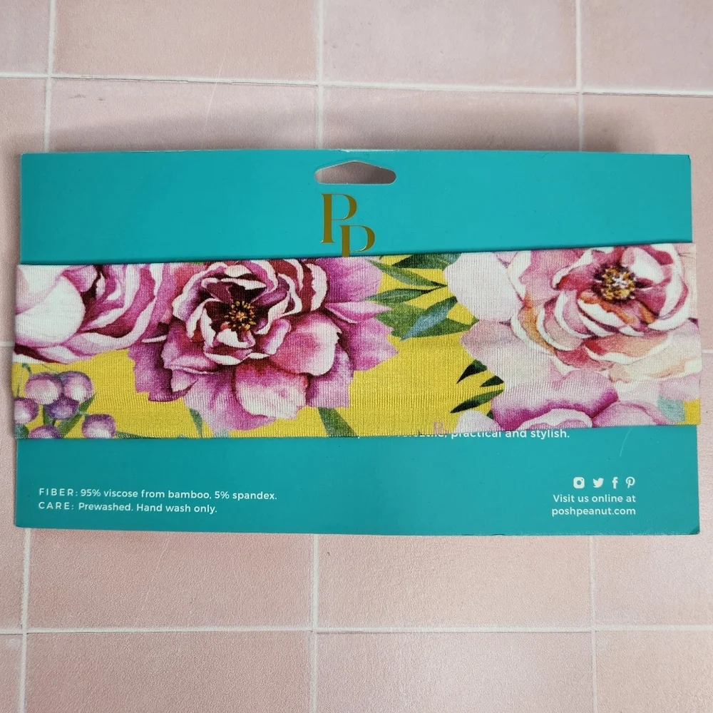 Posh Peanut Floral Pink Headband for Kids